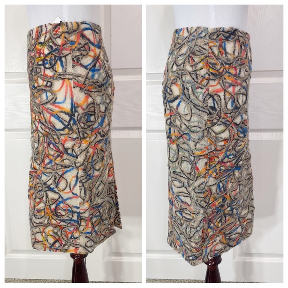 NWT! David Meister textured wool skirt - Picture 2 of 8